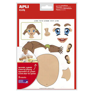 Apli Pack de 144 Gomets Tematicos de la Cara - Desarrollados con Educadores - Ayudan a Identificar Partes de la Cara - Adhesivo Removible a Base Agua