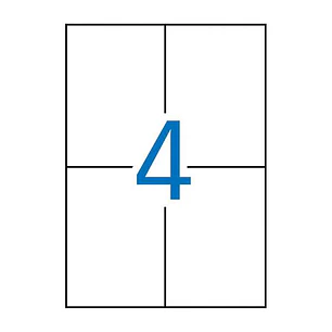 Apli Pack de 400 Etiquetas Removibles 105x148mm - 100 Hojas x 4 Etiquetas - Cantos Rectos - Permite Retirar sin Dejar Rastro - Color Blanco