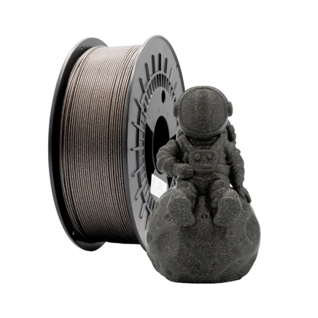 Filamento 3D PLA GLITTER - Diametro 1.75mm - Bobina 1kg - Color Negro 1
