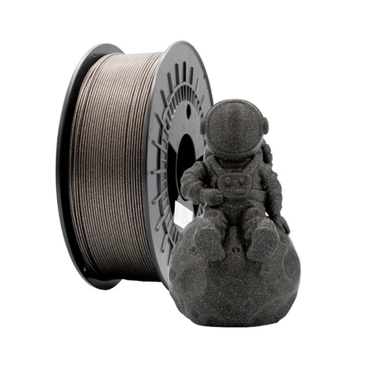 Filamento 3D PLA GLITTER - Diametro 1.75mm - Bobina 1kg - Color Negro 1