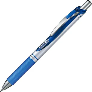 Pentel Energel Boligrafo de Bola Retractil - Punta 0.7mm - Trazo 0.35mm - Tinta Gel - Recargable - Grip de Agarre - Clip de Metal - 50% de Materiales 