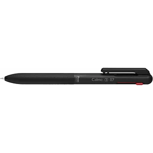 Pentel Calme Boligrafo Retractil de 3 Colores 0.7mm - Cuerpo Color Negro - Colores Tinta Azul, Rojo y Negro