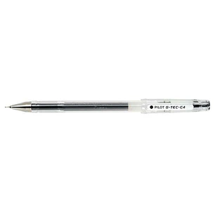 Pilot Boligrafo de Gel G-Tec C4 - Extra Fino - Recargable - Punta de Bola 0.4mm - Trazo 0.2mm - Color Negro