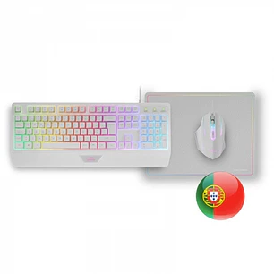 Mars Gaming MCP124 Combo Gaming 3en1 - Teclado H-Mech RGB - Raton RGB Switches HUANO - Alfombrilla Nanotextil Rainbow - Compatibilidad Multiplataforma