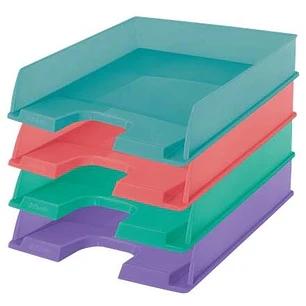 Esselte Colour'Breeze Bandejas Portadocumentos - Formato Vertical A4 - Espacio para Etiqueta Identificativa - Colores Surtidos