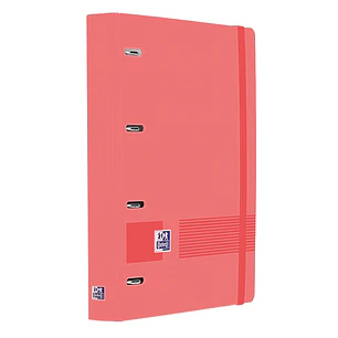 Oxford Europeanbinder Live & Go A4+ Carpeta Tamaño A4+ con Recambio de 100 Hojas Cuadricula 5x5mm - Tapa de Plastico Polyfoam - Cierre con Goma - Colo
