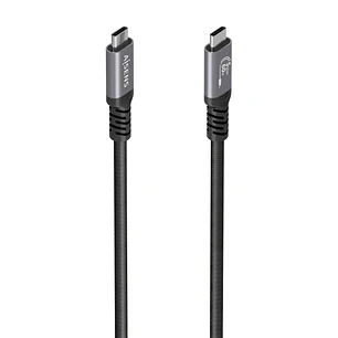 Aisens Cable USB-C Macho - Soporta hasta 60W - Longitud 7m - Velocidad de Transferencia hasta 5Gbps - Resolucion 4K - Aluminio - Color Negro