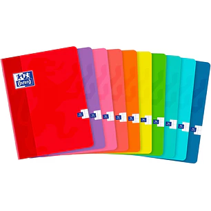 Oxford Libreta Grapada A5+ Cuadricula Seyes - 48 Hojas con Margen - Tapa Blanda - Ideal para Tomar Apuntes - Colores Surtidos