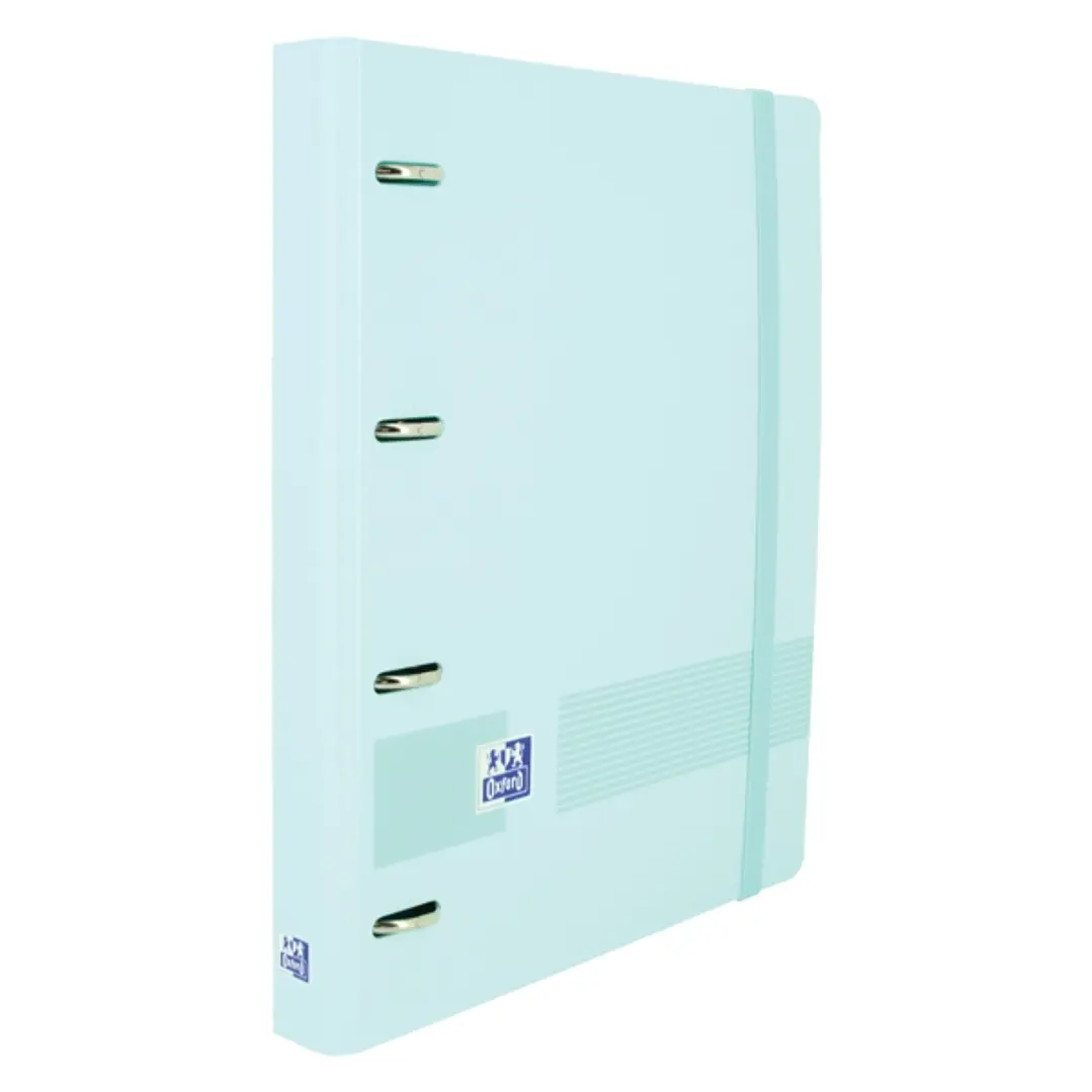 Oxford Live & Go A4+ Polyfoam Europeanbinder - Lomo de 45mm - Anillas de 4Dx35mm - Incluye Recambio 5x5 - Color Azul Pastel 1