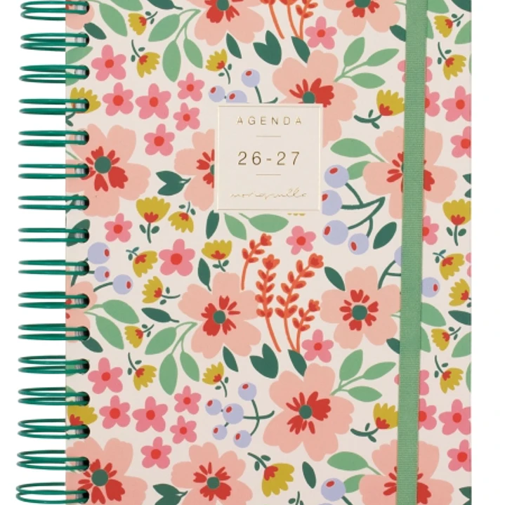 Finocam Moniquilla Agenda Escolar 26/27 - 1 Dia por Pagina - Formato E10 - 155x212mm - Tapa Dura - Papel de 80g/m2 - Espiral Metalica - Multicolor 1