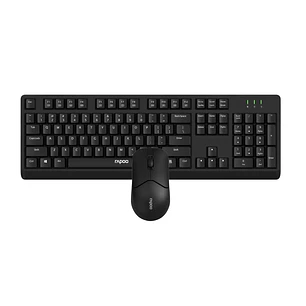 Rapoo X1500 Pack Teclado + Raton Inalambricos - 2.4GHz -  Raton 1200 DPI - Autonomia hasta 12 Meses - Color Negro