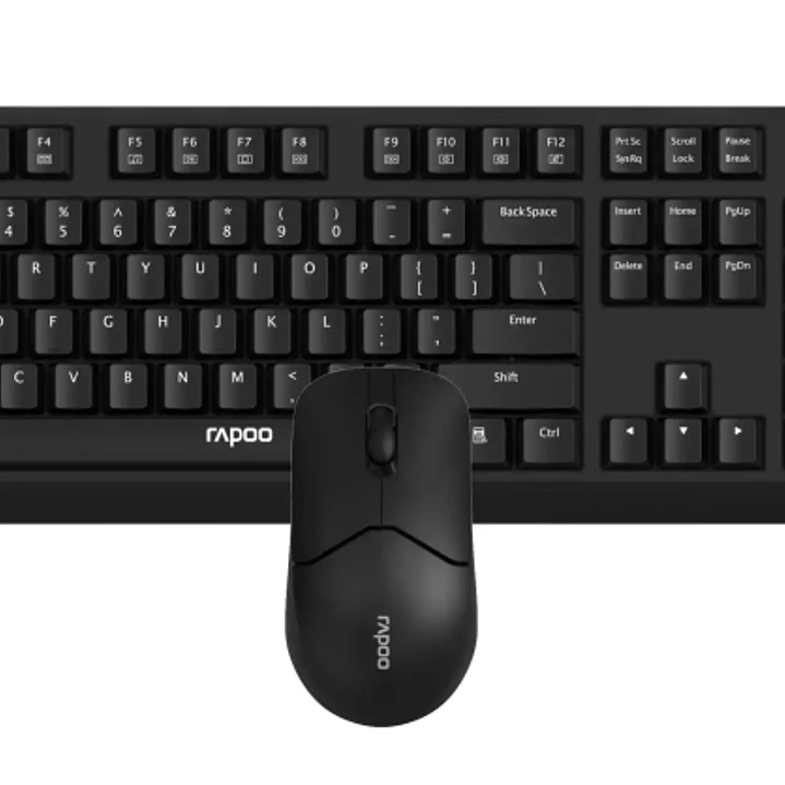 Rapoo X1500 Pack Teclado + Raton Inalambricos - 2.4GHz -  Raton 1200 DPI - Autonomia hasta 12 Meses - Color Negro 1