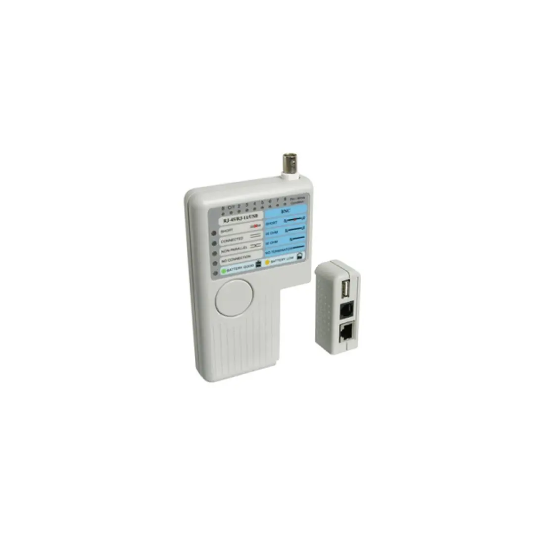 WP Testeador de Cables RJ11 / BNC 12/45 y USB - Color Gris Claro 1