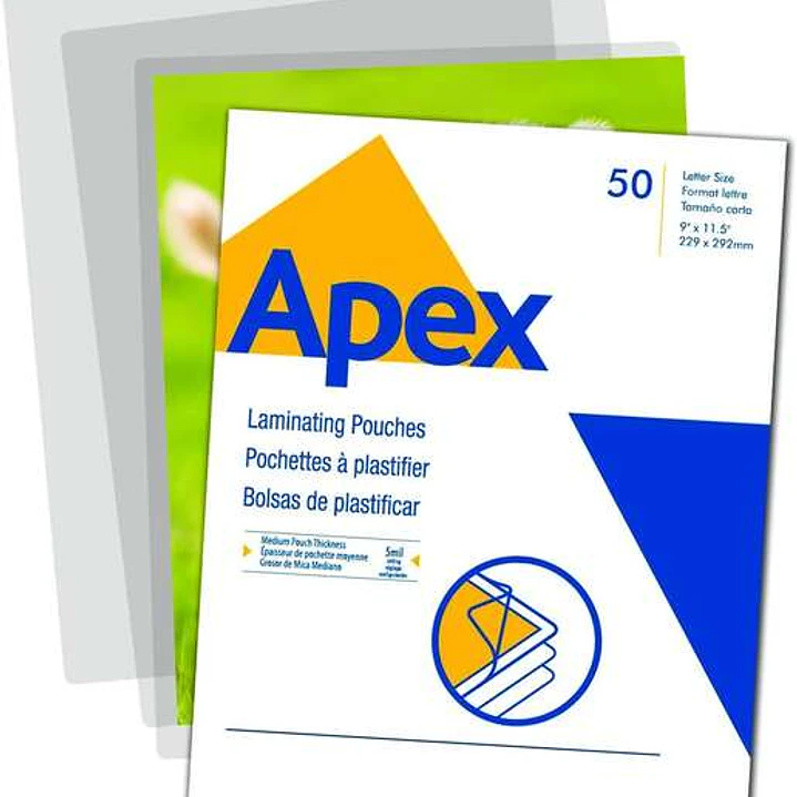 Fellowes Apex Pack de 100 Fundas para Plastificar A3 - 125 Micras - Acabado Alta Calidad - Transparente 1