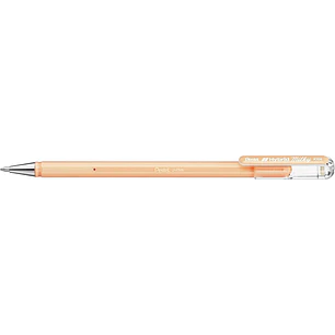 Pentel Hybrid Milky Boligrafo de Bola - Punta Fina 0.8mm - Trazo 0.4mm - Tinta de Gel Opaca - Color Naranja Pastel