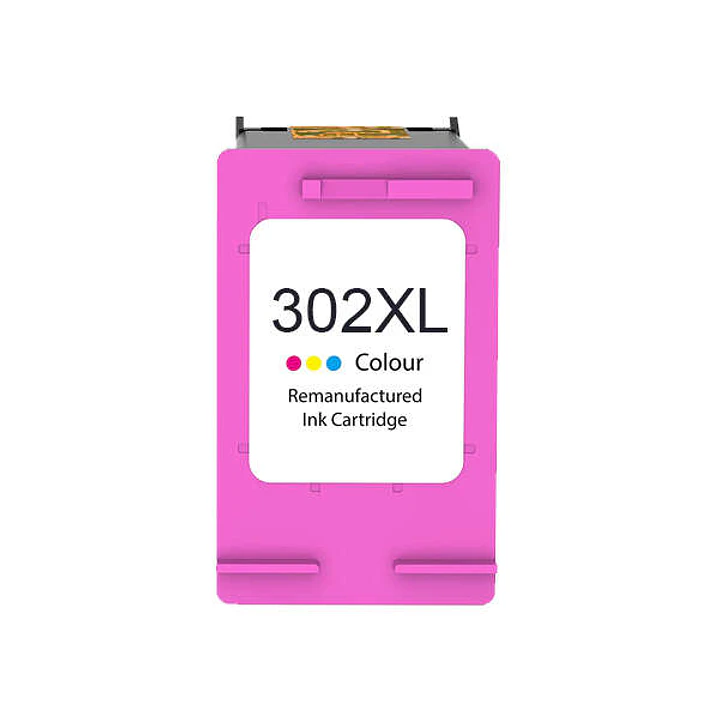 Remanufacturado HP 302XL Color Cartucho de Tinta - Muestra Nivel de Tinta - Reemplaza F6U67AE/F6U65AE/B7RT9AE/B7RT6AE 1