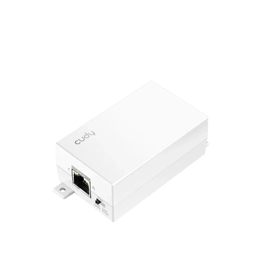 Cudy Extensor PoE - Alcance 1Gbps hasta 100m - Alcance 10Mbps hasta 250m - Indicadores LED - Potencia 30W - 80.1x48.9x31.9mm - Color Blanco 1
