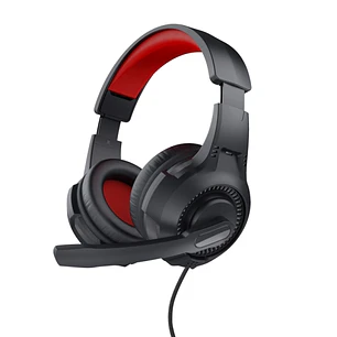 Trust Auriculares Circumaurales para Juegos - Microfono Plegable - Diadema Ajustable - Sonido Estereo - Microfono Condensador - Compatible con Varias 