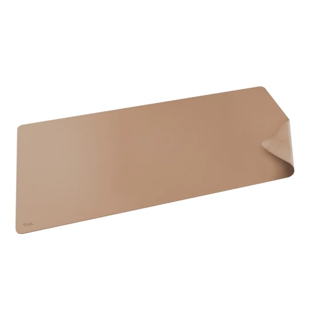 Trust Benya Alfombrilla de Escritorio XXL - PVC - Superficie Suave - Antideslizante - Flexible - 430x900mm - Color Beige 1