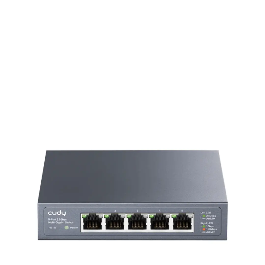 Cudy Switch No Administrado de 5 Puertos RJ45 - Capacidad Conmutacion 25Gbps - Indicadores LED - Funcion Vigilancia IGMP - Prevencion de Bucles - 119x 1