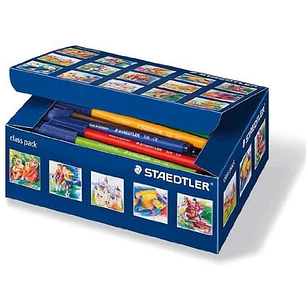 Staedtler Noris 326 Pack de 100 Rotuladores de Punta Fina - Trazo 1mm Aprox - Tinta Base de Agua - Colores Surtidos