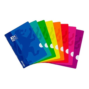 Oxford Openflex Libreta Grapada Formato A4 Cuadriculado 4x4mm - 48 Hojas con Margen - Tapa de Plastico - Colores Surtidos
