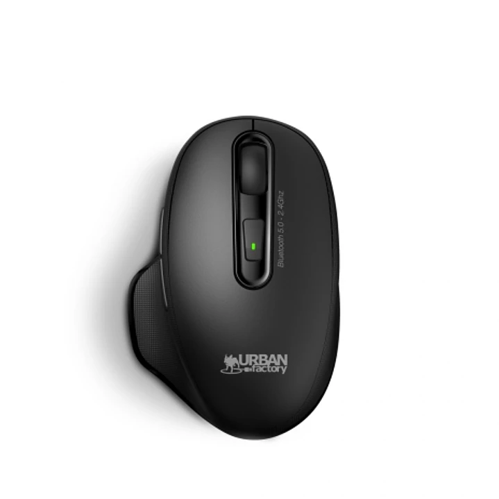 Urban Factory Onlee Raton Bluetooth 2.4Ghz - 800-1600dpi - Bateria Recargable de 300mAh - 6 Botones - Uso Diestro - Color Negro 1