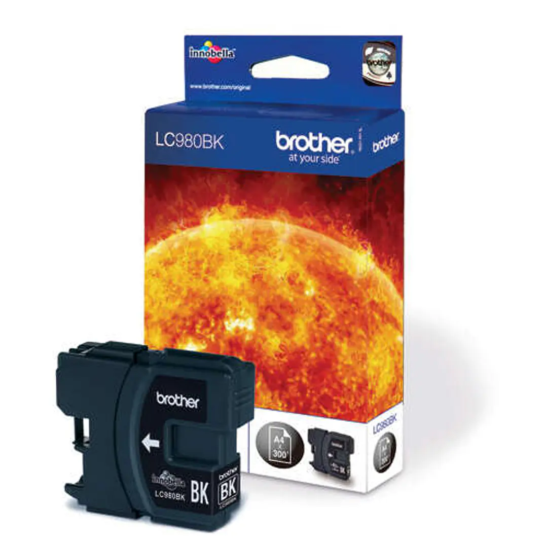 Brother LC980 Negro Cartucho de Tinta Original - LC980BK 1