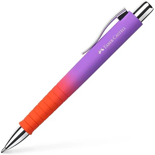 Faber-Castell Poly Ball Flow Edition Punchy Melon Boligrafo Retractil XB - Forma Triangular Ergonomica - Suave al Tacto - Color Lila/Rojo Degradado