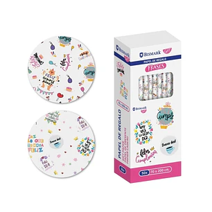 Bismark Frases Rollo de Papel Regalo - Medidas 70cmx200cm - 2 Diseños Diferentes