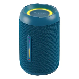 NGS Roller Furia 2 Tiny Altavoz Bluetooth 20W TWS - Iluminacion LED - Autonomia hasta 7h - Resistencia al Agua IPX7 - Color Azul