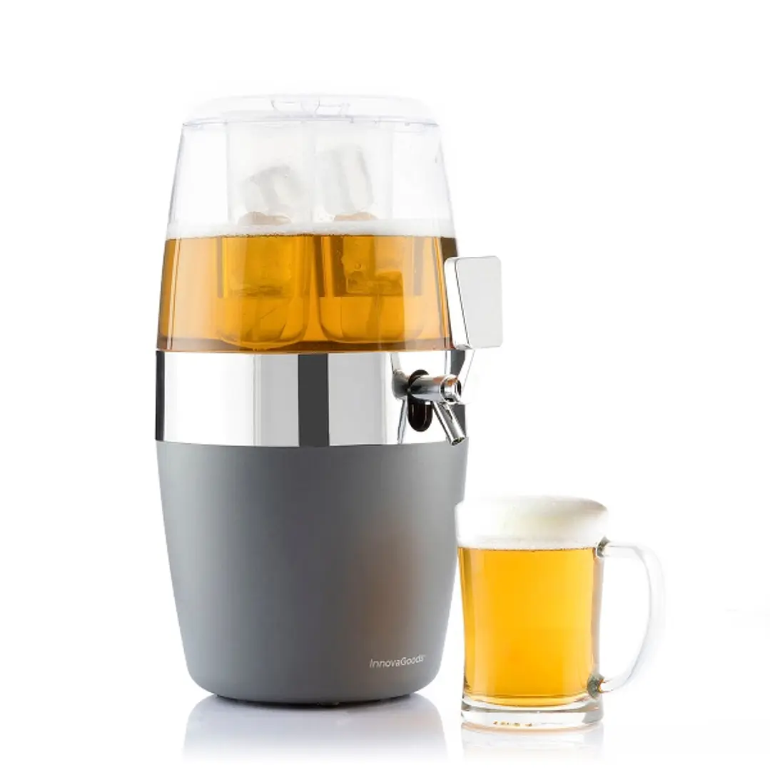 Innovagoods Freer Dispensador Refrigerante para Bebidas - Capacidad 4L - Grifo Antigoteo - Compartimento para Hielo - Compartimento de Almacenaje - 22 1