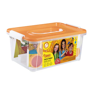 Jovi Baul Escolar de Maquillaje con 12 Botes 8ml Surtidos + Accesorios - Gran Surtido de Colores - Incluye Guia con Ideas - Ideal para Actividades Esc