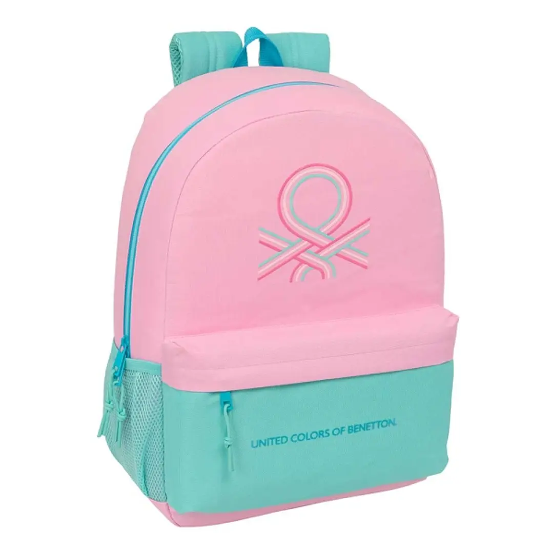 Safta Benetton Dolce Mochila Adaptable a Carro - Bolsillos Laterales - Doble Tirador en Cremallera - Ergonomia Acolchada - Asa Superior - 19L - 300x14 1