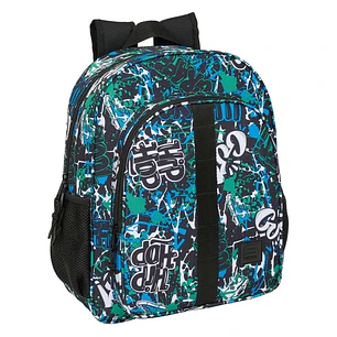 Safta Graffiti Go Mochila - Adaptable a Carro - Bolsillos Laterales - Doble Tirador - Hombreras Acolchadas - Asa Superior - Gran Capacidad - 320x120x3