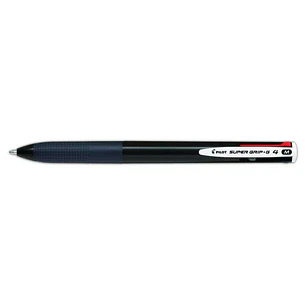 Pilot Boligrafo de Bola Retractil Super Grip G4 - 4 Colores - Punta 1.0mm - Trazo 0.27mm - Cuerpo Negro