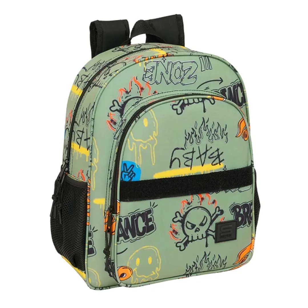 Safta Graffiti Zone Mochila - Adaptable a Carro - Bolsillos Laterales - Doble Tirador - Hombreras Acolchadas - Bolsillo Frontal - Asa Superior - 15L - 1
