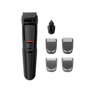 Philips Serie 3000 Recortadora de Barba Inalambrica - Incluye Accesorios - Recargable - Cuchillas Autoafilables de Acero - Incluye Peines Guia - Ergon
