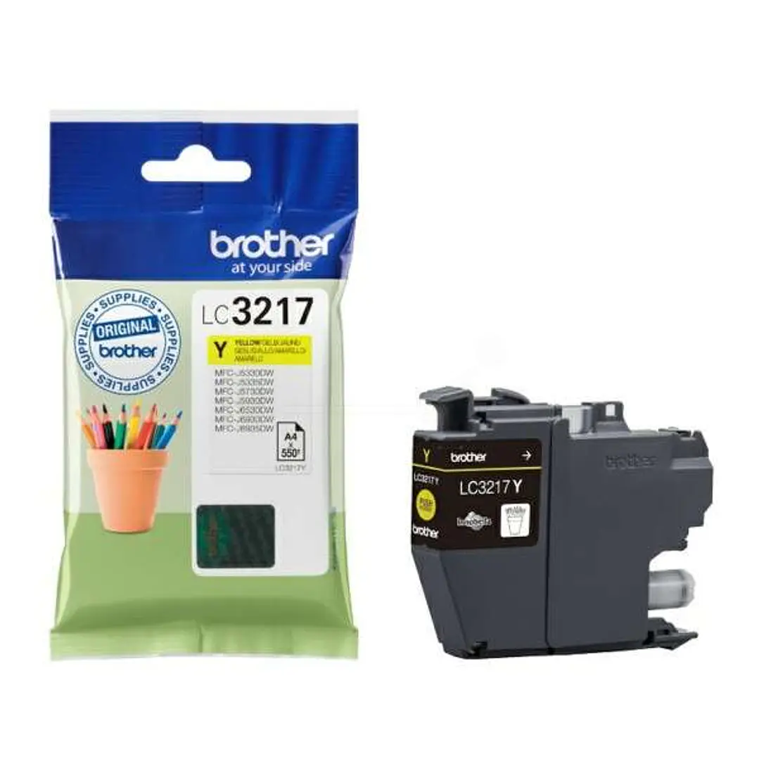Brother LC3217 Amarillo Cartucho de Tinta Original - LC3217Y 1