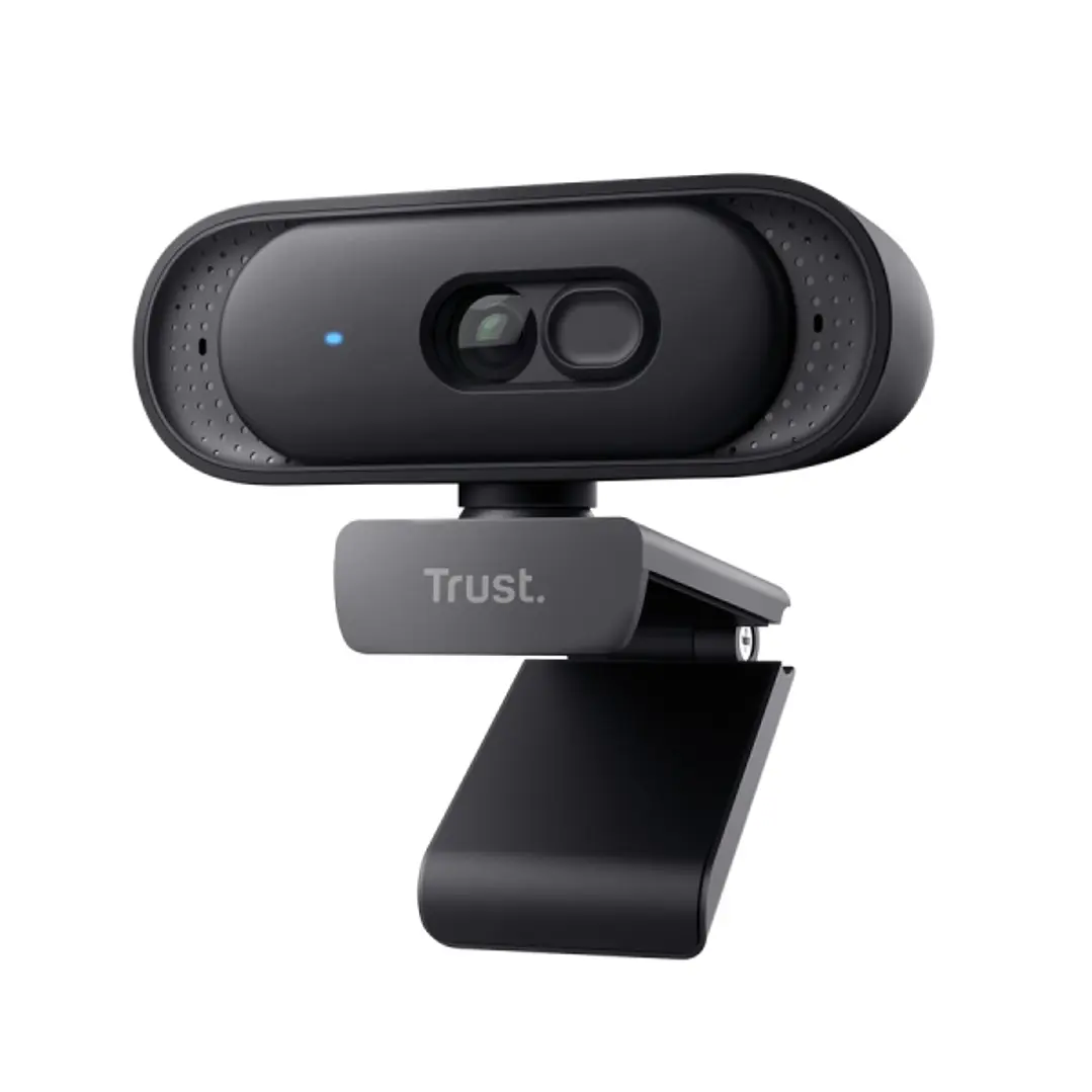 Trust Tomar Webcam QHD 2K - Cable 2m - Microfono Incorporado - Balance de Blancos Automatico - Modo de Privacidad - Rosca 1/4