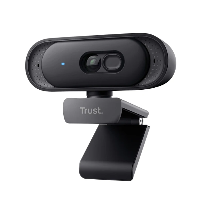 Trust Tomar Webcam QHD 2K - Cable 2m - Microfono Incorporado - Balance de Blancos Automatico - Modo de Privacidad - Rosca 1/4