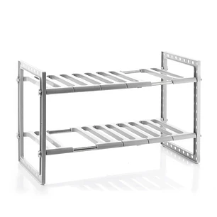 Innovagoods Shibblek Estanteria Extensible para Fregadero - Soporta hasta 8kg - Acero Inoxidable - Multifuncion - Altura Ajustable - Facil Limpieza - 