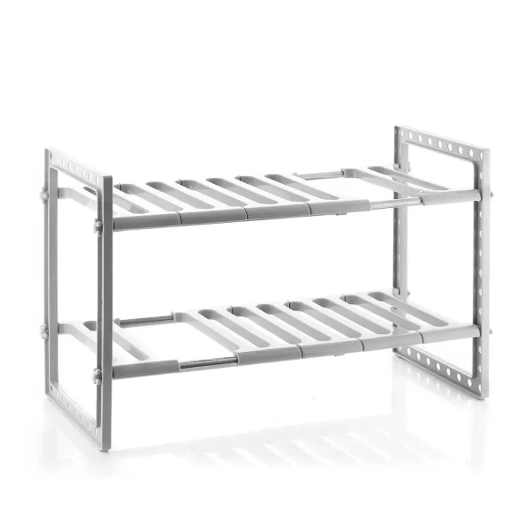 Innovagoods Shibblek Estanteria Extensible para Fregadero - Soporta hasta 8kg - Acero Inoxidable - Multifuncion - Altura Ajustable - Facil Limpieza -  1