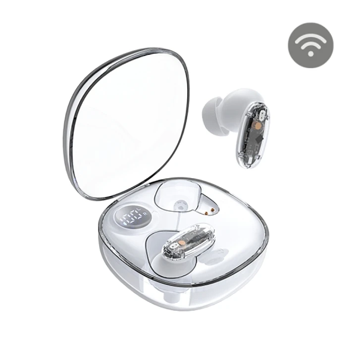 Mars Gaming MHIB2 Auriculares Bluetooth 5.4 - Microfono Integrado - Autonomia hasta 7h - Indicador LED - Semitransparente - 60x60x30mm - Color Blanco 1