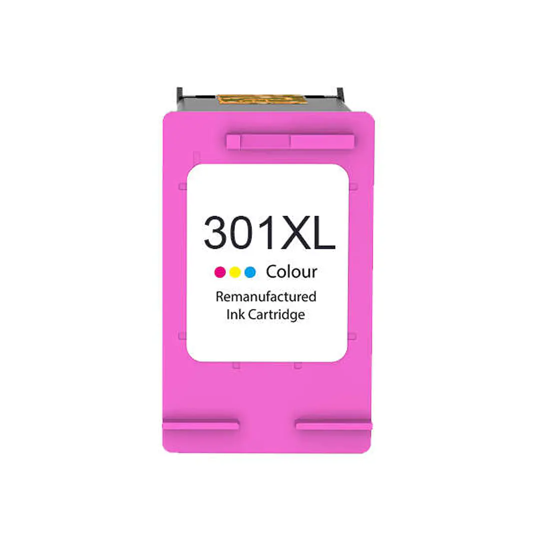 Remanufacturado HP 301XL Color Cartucho de Tinta - Muestra Nivel de Tinta - Reemplaza CH564EE/CH562EE 1