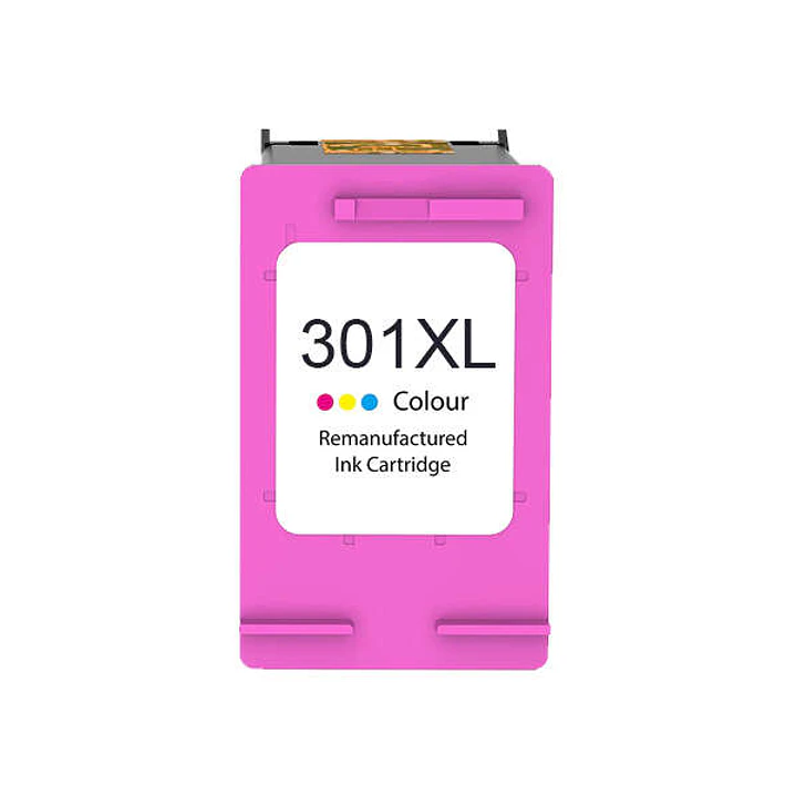 Remanufacturado HP 301XL Color Cartucho de Tinta - Muestra Nivel de Tinta - Reemplaza CH564EE/CH562EE 1