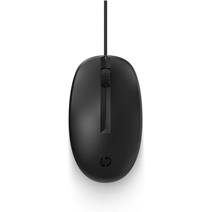 HP 128 Raton Laser USB - Sensor 1200 DPI Ajustable - Diseño Ambidiestro Ergonomico - 3 Botones con Rueda de Desplazamiento - Plug & Play - Color Negro 1