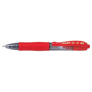 Pilot Boligrafo de Gel G2 Pixie XS Retractil - Punta de Bola Redonda 0.7mm - Trazo 0.32mm - Grip Ergonomico - Color Rojo
