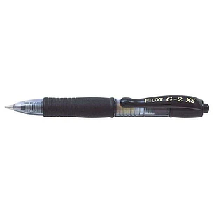 Pilot Boligrafo de Gel G2 Pixie XS Retractil - Punta de Bola Redonda 0.7mm - Trazo 0.32mm - Grip Ergonomico - Color Negro