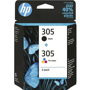 HP 305 Negro + Color Pack de 2 Cartuchos de Tinta Originales - 6ZD17AE